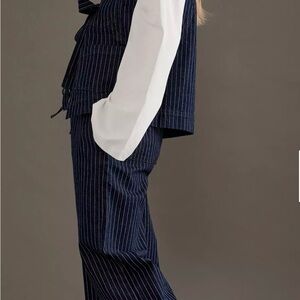 Damson Madder Rife Stripe Indigo Denim Women Size 14